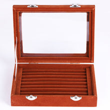 Load image into Gallery viewer, New Velvet Glass Jewelry Box Ring Earring Display Organizer Holder Storage Show Case
