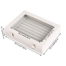 Load image into Gallery viewer, New Velvet Glass Jewelry Box Ring Earring Display Organizer Holder Storage Show Case
