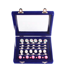 Load image into Gallery viewer, New Velvet Glass Jewelry Box Ring Earring Display Organizer Holder Storage Show Case
