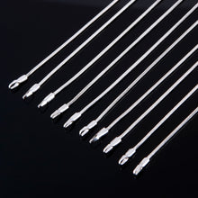 Load image into Gallery viewer, 12 Pcs/Set 18 Inch 925 Silver Plated 1.2mm DIY Snake Chain Charms Link Necklace for Jewelry Making
