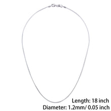 Load image into Gallery viewer, 12 Pcs/Set 18 Inch 925 Silver Plated 1.2mm DIY Snake Chain Charms Link Necklace for Jewelry Making
