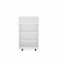 Load image into Gallery viewer, 4 Tier Kitchen Island Cart with Spice Rack &amp; Locking Casters, Simple Design Mobile Kitchen Storage Islands for Kitchen Living Room Bedroom, White
