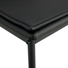 Load image into Gallery viewer, Dining chairs set of 4, Black  modern kitchen chair with metal leg
