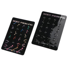 Load image into Gallery viewer, 24Pcs/Set Surgical Stainless Bar Cartilage Eyebrow Nipple Nose Tongue Ear Ring Body Piercing Jewelry
