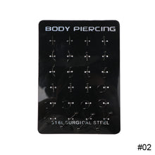 Load image into Gallery viewer, 24Pcs/Set Surgical Stainless Bar Cartilage Eyebrow Nipple Nose Tongue Ear Ring Body Piercing Jewelry
