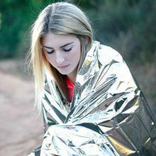 Load image into Gallery viewer, Human Body Hypothermia Lifesaving Emergency Blanket In Outdoor Field
