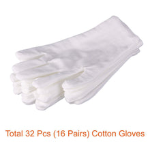 Load image into Gallery viewer, 1 Pair White Cotton Soft Gloves Coin Jewelry Silver Inspection Work Gloves 8.5"
