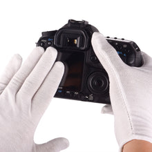 Load image into Gallery viewer, 1 Pair White Cotton Soft Gloves Coin Jewelry Silver Inspection Work Gloves 8.5"
