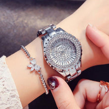 Load image into Gallery viewer, Women Fashion Casual Rhinestone Stainless Steel Dial Analog Quartz Wrist Watch
