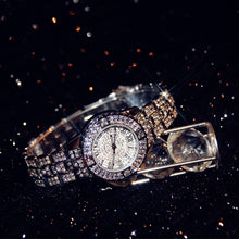 Load image into Gallery viewer, Luxury Women Shiny Rhinestone Stainless Steel Dial Analog Quartz Wrist Watch Fashion Gift
