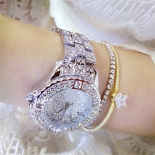 Load image into Gallery viewer, Luxury Women Shiny Rhinestone Stainless Steel Dial Analog Quartz Wrist Watch Fashion Gift

