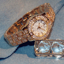 Load image into Gallery viewer, Luxury Women Shiny Rhinestone Stainless Steel Dial Analog Quartz Wrist Watch Fashion Gift
