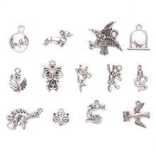 Load image into Gallery viewer, 100 Pcs/Set Lots Tibetan Silver Mixed Animals Styles Charm Pendants DIY Jewelry for Necklace Bracelet Craft Findings
