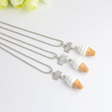 Load image into Gallery viewer, 3Pcs/Set Ice-cream Pendant Best Friend Necklace Friendship Mini kawaii Jewelry BFF Gift
