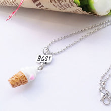 Load image into Gallery viewer, 3Pcs/Set Ice-cream Pendant Best Friend Necklace Friendship Mini kawaii Jewelry BFF Gift
