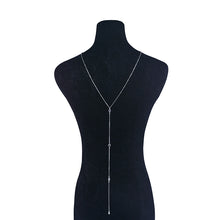 Load image into Gallery viewer, New Fashion Front and Back Crystal Chain Necklace for Women Wedding Dress Summer Jewelry
