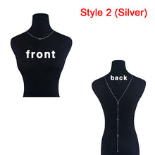 Load image into Gallery viewer, New Fashion Front and Back Crystal Chain Necklace for Women Wedding Dress Summer Jewelry
