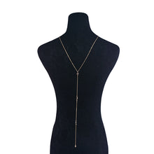 Load image into Gallery viewer, New Fashion Front and Back Crystal Chain Necklace for Women Wedding Dress Summer Jewelry
