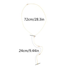 Load image into Gallery viewer, New Fashion Front and Back Crystal Chain Necklace for Women Wedding Dress Summer Jewelry
