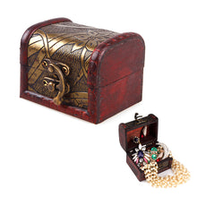 Load image into Gallery viewer, Vintage Jewelry Pearl Necklace Bracelet Gift Box Storage Organizer Wood Case 01
