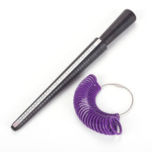 Load image into Gallery viewer, US Mandrel Ring Measuring Sizer Gauge Finger Size Sizing Stick Jewelry Tool Set
