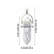 Load image into Gallery viewer, 30 Pcs Bullet Shape Healing Pointed Chakra Gemstone Pendants Quartz Crystal Stone Charm for Necklace Making
