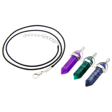 Load image into Gallery viewer, 50 Pcs Bullet Shape Healing Pointed Chakra Gemstone Pendants Quartz Crystal Stone Charm for Necklace Making

