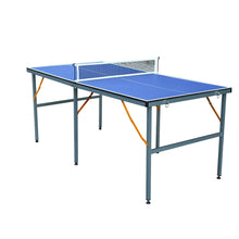 Load image into Gallery viewer, 6ft Mid-Size Table Tennis Table Foldable &amp; Portable Ping Pong Table Set for Indoor &amp; Outdoor Games with Net, 2 Table Tennis Paddles and 3 Balls
