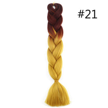 Load image into Gallery viewer, 60CM Kanekalon Ombre Synthetic Jumbo Braiding Hair Extension Afro Twist Braids

