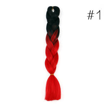 Load image into Gallery viewer, 60CM Kanekalon Ombre Synthetic Jumbo Braiding Hair Extension Afro Twist Braids

