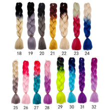 Load image into Gallery viewer, 60CM Kanekalon Ombre Synthetic Jumbo Braiding Hair Extension Afro Twist Braids
