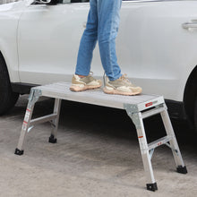 Load image into Gallery viewer, Work Platform Aluminum Portable Bench Folding Ladder ANSI Capacity 225 LBS 40"
