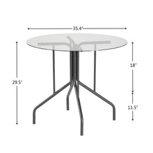 Load image into Gallery viewer, 5-Piece Tempered Glass Table w/ 4 Chairs,Modern Round Dining Table Furniture Set for Home, Kitchen, Dining Room,Dining Table and Chair
