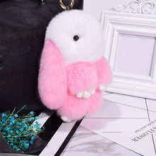 Load image into Gallery viewer, Rabbit Keychain Cute Fluffy Bunny Keychain Faux Rabbit Fur Pompom Key Ring 13cm
