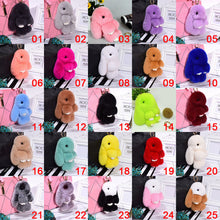 Load image into Gallery viewer, Rabbit Keychain Cute Fluffy Bunny Keychain Faux Rabbit Fur Pompom Key Ring 13cm
