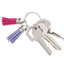 Load image into Gallery viewer, 60 Pieces 30 Colors 40 mm Leather Tassel Pendants Faux Suede Tassel with Caps for Key Chain Straps DIY Accessories
