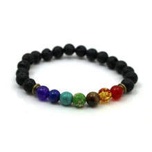 Load image into Gallery viewer, 7 Chakra Healing Beaded Bracelet Natural Lava Stone Bracelet Jewelry Accessories Gift
