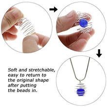 Load image into Gallery viewer, 30 Pieces Silver Plated Spiral Bead Cages Pendants for Jewelry Craft Findings Making 3 Sizes
