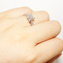 Load image into Gallery viewer, Princess Sterling Silver Natural Gemstones White Bride Wedding Engagement Ring Jewelry Gift
