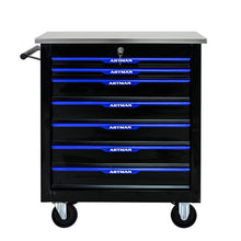 Load image into Gallery viewer, 7 DRAWERS MULTIFUNCTIONAL TOOL CART WITH WHEELS-BLACK+BLUE
