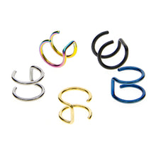Load image into Gallery viewer, 1 Pair Fashion Women Clip-on Earrings Cartilage Ear Cuff Clip Wrap Non Pierced Steel Color

