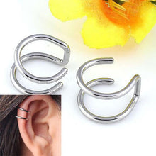 Load image into Gallery viewer, 1 Pair Fashion Women Clip-on Earrings Cartilage Ear Cuff Clip Wrap Non Pierced Colorful
