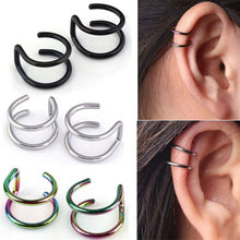 Load image into Gallery viewer, 1 Pair Fashion Women Clip-on Earrings Cartilage Ear Cuff Clip Wrap Non Pierced Colorful
