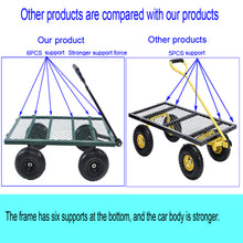 Load image into Gallery viewer, Wagon Cart Garden cart trucks make it easier to transport firewood (green)
