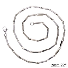 Load image into Gallery viewer, Fashion Men's 316L Stainless Steel Titanium Chain Necklace 4mm 22"
