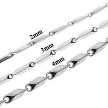 Load image into Gallery viewer, Fashion Men's 316L Stainless Steel Titanium Chain Necklace 4mm 22"
