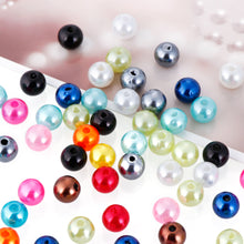 Load image into Gallery viewer, 100 Pcs 6mm DIY Acrylic Round Simulated Pearl Spacer Loose Beads for Necklace Bracelet Earrings Jewelry Making
