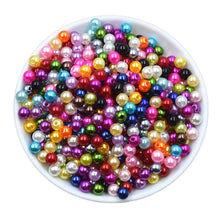Load image into Gallery viewer, 100 Pcs 6mm DIY Acrylic Round Simulated Pearl Spacer Loose Beads for Necklace Bracelet Earrings Jewelry Making

