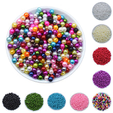 Load image into Gallery viewer, 100 Pcs 6mm DIY Acrylic Round Simulated Pearl Spacer Loose Beads for Necklace Bracelet Earrings Jewelry Making
