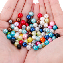Load image into Gallery viewer, 100 Pcs 6mm DIY Acrylic Round Simulated Pearl Spacer Loose Beads for Necklace Bracelet Earrings Jewelry Making
